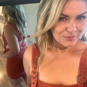 Forever 21 Rust Overall Dress